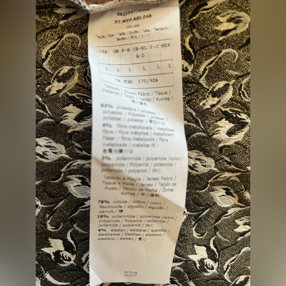 Weekend MaxMara Dress Floral Pink Beige Size L - Picture 16 of 16